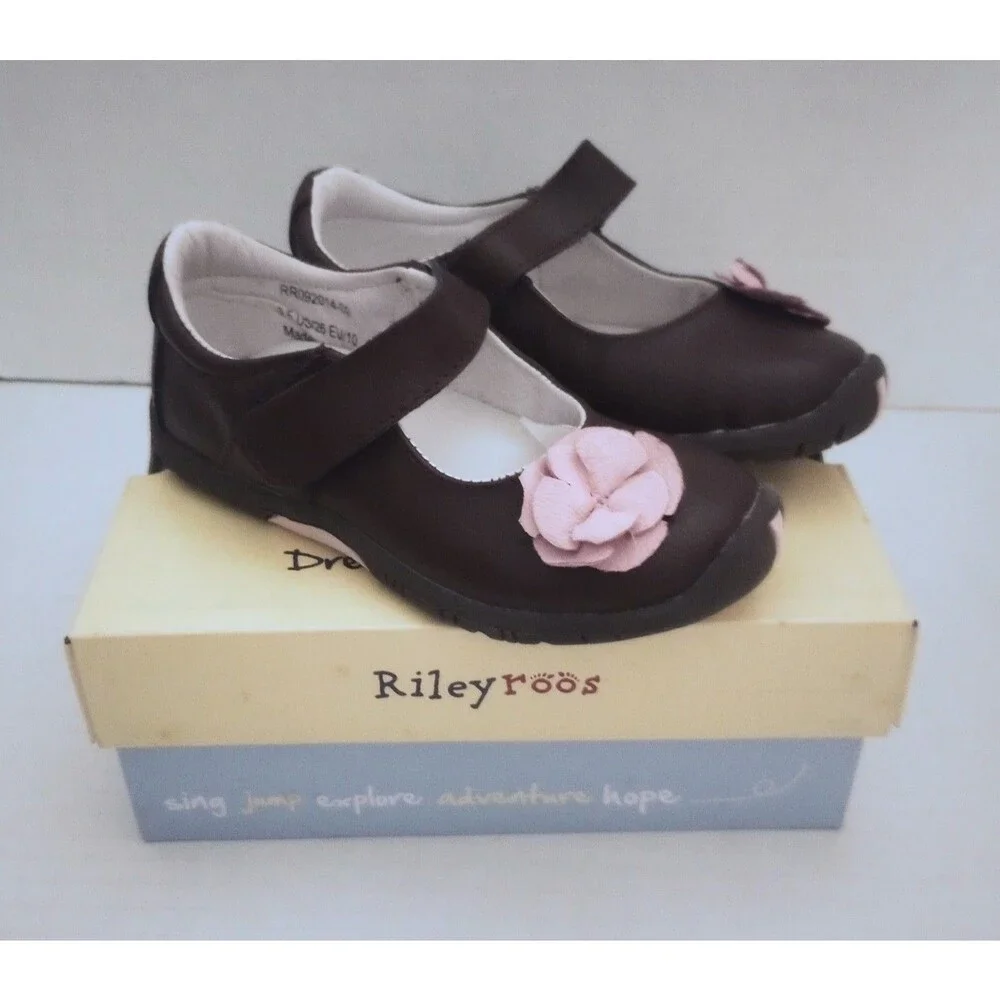NEW Rileyroos Brown Slip On MaryJane Style FIONA Shoes sz 9.5 LilGirls